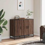 vidaXL Buffet chêne marron 94x35x76 cm bois d'ingénierie