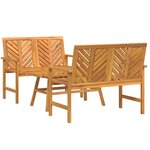 vidaXL Ensemble de salon de jardin 3 Pièces Marron Bois d'Acacia Massif