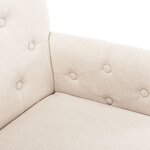vidaXL Chaises à manger avec accoudoirs lot de 4 beige tissu