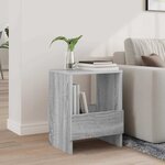 vidaXL Étagère à magazines Gris Sonoma 35 x 30 x 45 cm