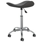 vidaXL Tabouret de salon et spa Gris Similicuir