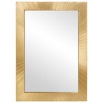 vidaXL Miroir de salle de bain avec miroir Noir et or 50 x 2 5 x 70 cm
