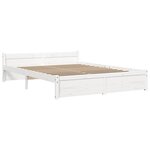 vidaXL Cadre de lit sans matelas blanc bois massif 150x200 cm