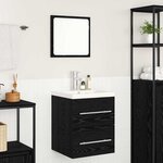 vidaXL Meuble de Lavabo de Salle de Bain Chêne noir 41 x 38 5 x 48 cm