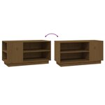 vidaXL Meuble TV Marron miel 80x35x40 5 cm Bois de pin massif