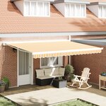 vidaXL Store rétractable automatique orange et blanc 450x300 cm