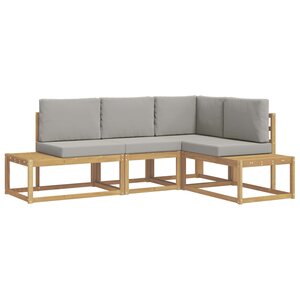 vidaXL Ensemble de canapés d'extérieur 3 Pièce Blanc et gris clair