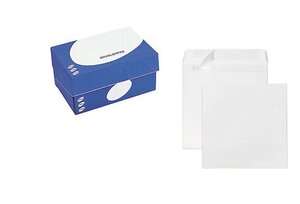 Lot de 500 enveloppes carrée 175x175 Blanc 120g Autocol avec bandes