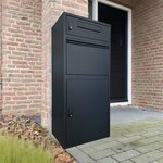 Boîte aux lettres avec compartiment séparé - ParcelXL - Noir - Boîte à colis autonome