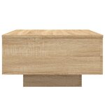 vidaXL Table basse avec lumières LED chêne sonoma 55x55x31 cm