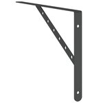 vidaXL Supports d'étagères 4 Pièces 40x2 5x25 cm noir acier inoxydable