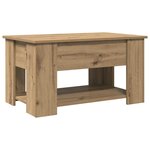 vidaXL Table basse chêne artisanal 79x49x41 cm bois d'ingénierie