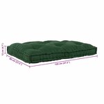 vidaXL Coussin de canapé sur palette Vert tissu