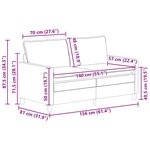 vidaXL Canapé Gris clair 156 x 81 x 87 5 cm Tissu