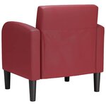 vidaXL Chaise de canapé et accoudoirs rouge bordeaux 54 cm similicuir