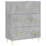 vidaXL Buffet haut Gris béton 69 5x34x180 cm Bois d'ingénierie