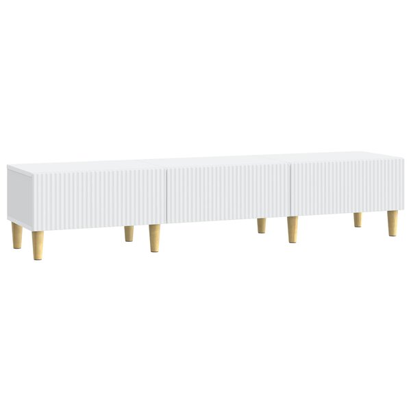 vidaXL Meuble TV Blanc 147 x 34 5 x 30 cm Bois d'ingénierie