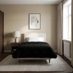 vidaXL Duvet complet toute l'année Matelassé Noir 135 x 220 cm