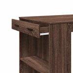 vidaXL Table de bar chêne marron 102x70x103 5 cm bois d'ingénierie