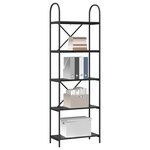 vidaXL Étagère Chêne noir 60 x 30 x 183 cm Bois d'ingénierie