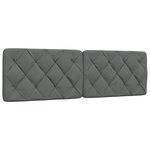 vidaXL Cadre de lit sans matelas gris foncé 160x200 cm tissu