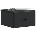 vidaXL Cabinet de chevet mural 2 pc Noir 34 5 x 33 x 20 cm
