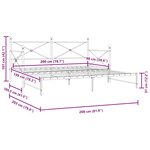 vidaXL Lit de jour avec lit gigogne sans matelas blanc 100x200cm acier