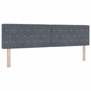 vidaXL Tête de lit LED avec tête de lit Gris foncé 180 cm Polyester