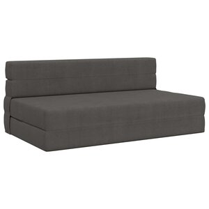 vidaXL Canapé-lit pliable Gris foncé 152 x 86 5 x 60 cm Tissu