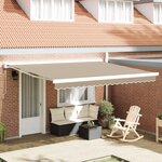 Auvent Rétractable Automatique vidaXL Beige 400x300 cm