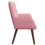 vidaXL Sofa 2 places Rose 115 x 61 x 87 cm Velours (V)