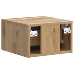 vidaXL Cabinet de chevet mural Chêne artisanal 34 5 x 33 x 20 cm
