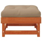 vidaXL Repose-pieds de jardin Pin massif Brun Ciré