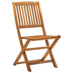 vidaXL Chaises pliables d'extérieur 2 Pièces Bois d'acacia solide