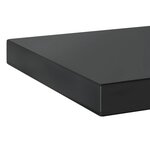 vidaXL Étagères murales 2 Pièces 50x23 5x3 cm noir acier inoxydable