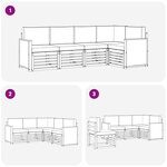 vidaXL Ensemble de canapés d'extérieur 4 pc Naturel et gris clair