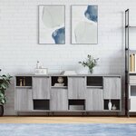 vidaXL Buffets 3 Pièces Sonoma gris Bois d'ingénierie