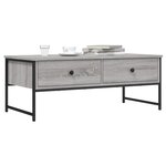 vidaXL Table basse sonoma gris 101x49x39 5 cm bois d'ingénierie