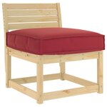 vidaXL Coussin de palette pour siège Rouge Vin 60x60x12 cm  en tissu Oxford.