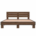 vidaXL Cadre de lit sans matelas chêne marron 150x200 cm