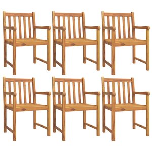 vidaXL Chaises de jardin lot de 6 56x55 5x90 bois massif d'acacia