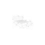 Lit rembourre tissu lit lit 140 x 200 brun