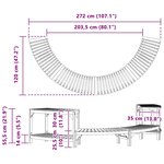 vidaXL Surround de bain à remous rond pour l'extérieur