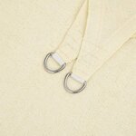 vidaXL Voile d'ombrage 160 g/m² Crème 3/4x2 m PEHD