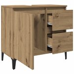 vidaXL Armoire lavabo chêne artisanal 65x33x60 cm bois d'ingénierie