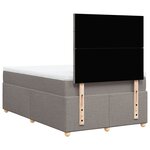 vidaXL Sommier à lattes de lit avec matelas taupe 120x190 cm tissu