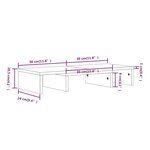 vidaXL Support de moniteur Blanc 60x24x10 5 cm Bois de pin solide