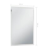 vidaXL Miroir mural à LED pour salle de bains 60x100 cm