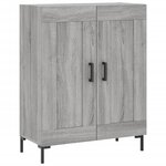 vidaXL Buffet haut Sonoma gris 69 5x34x180 cm Bois d'ingénierie