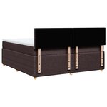 vidaXL Sommier à lattes de lit avec matelas Marron foncé 200x200 cm